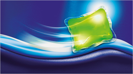 Jedes Cap enthält genau die richtige Menge Waschmittel für eine volle Waschladung und eine optimale Waschleistung.