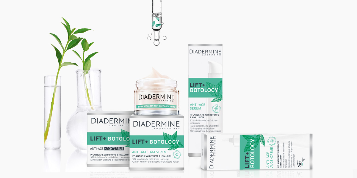 LIFT+ BOTOLOGY von DIADERMINE: Glättet Mimikfalten und minimiert dauerhaft-sichtbare Falten.