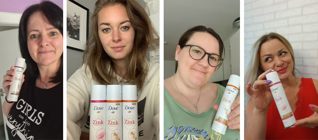 Unsere duftenden Highlights mit den Dove 0% Deos mit Zink-Komplex