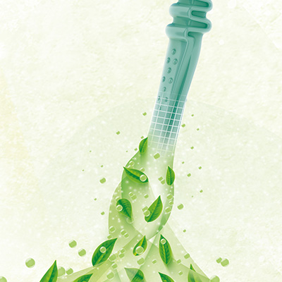 Pflanzenbasierter Griff 