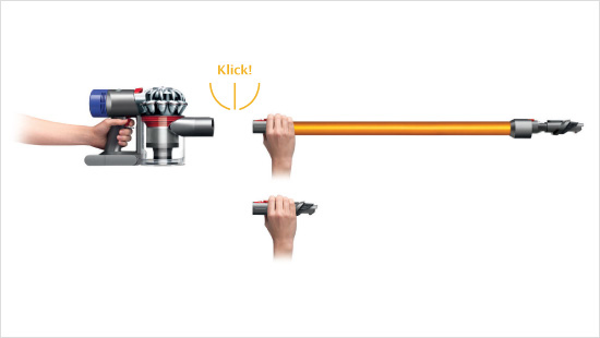 Der neue kabellose Staubsauger Dyson V8 Absolute ist für die Reinigung aller Böden und der Decke geeignet. Für Bereiche dazwischen lässt er sich schnell und einfach in einen Akkusauger verwandeln.