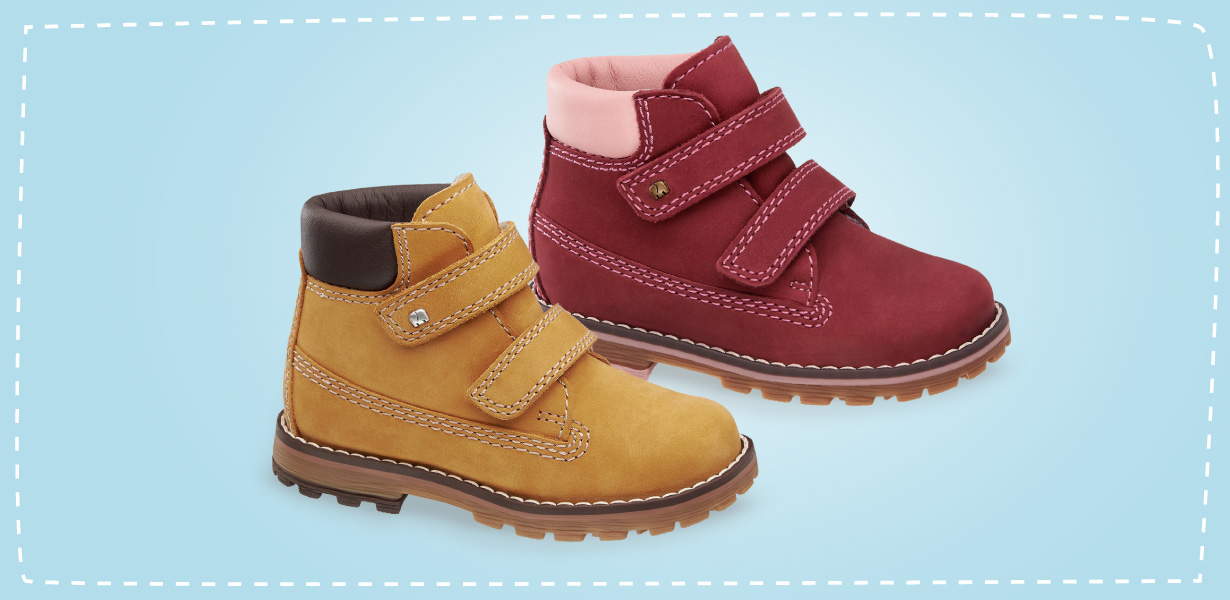 Die Lauflerner von elefanten mit mittlerer Weite in Rot oder Braun unterstützen Dein Kind dabei, auf gesunden Füßen seine ersten, erfolgreichen Schritte zu machen.