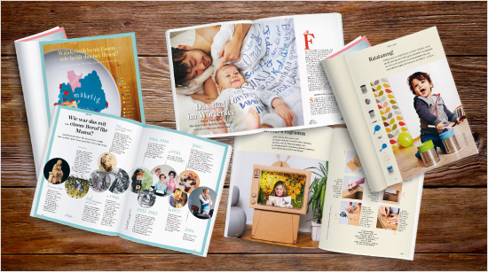 … in drei informative und unterhaltsame Teile gegliedert. Unterschiedliche Papiersorten im Heft machen ELTERN schon beim Blättern zu einem sinnlichen Erlebnis.