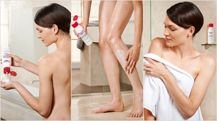 Mit der Eucerin In-Dusch Body Lotion pflegt und schützt Ihr auch empfindliche Haut schnell und bequem.