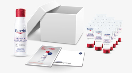 Startpaket der Eucerin In-Dusch Body Lotion im trnd-Projekt.