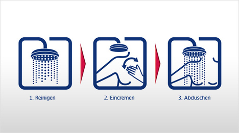 … sie einfach anzuwenden ist: Zunächst wie gewohnt mit Duschgel reinigen, dann eincremen und anschließend abduschen. Nach dem Abtrocknen kann man …