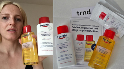 Wir probieren die Eucerin pH5 Hautschutz Produkte aus und machen Fotos.