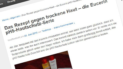 Teilt Eure Meinung zu den pH5 Hautschutz Produkten von Eucerin auch online!