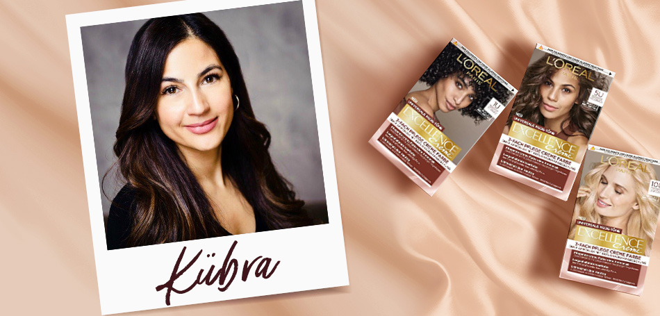 Unsere Ansprechpartnerin für die Excellence Creme Universale Nude-Töne: Kübra 