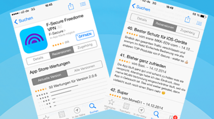 Unsere Erfahrungen mit der Freedoem App von F-Secure.
