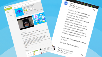 Unsere Erfahrungen mit der Freedoem App von F-Secure.