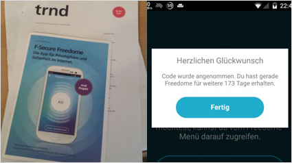 trnd-Partner vegasi und Baldodil gehen mit Freedome auch schon auf Nummer sicher.