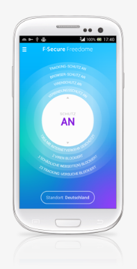 Die Freedome App von F-Secure.