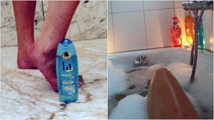 Duschen oder Baden mit dem Fa Magic Oil.