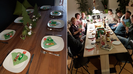 ... und als vorweihnachtliche Tischdeko verwendet - so kann das Weihnachtsfest kommen! 