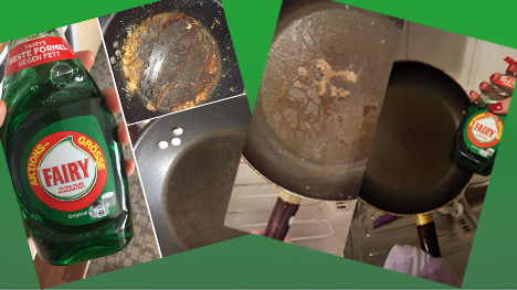 ... und verblüffende Vorher-Nachher-Spülergebnisse bestaunt ...