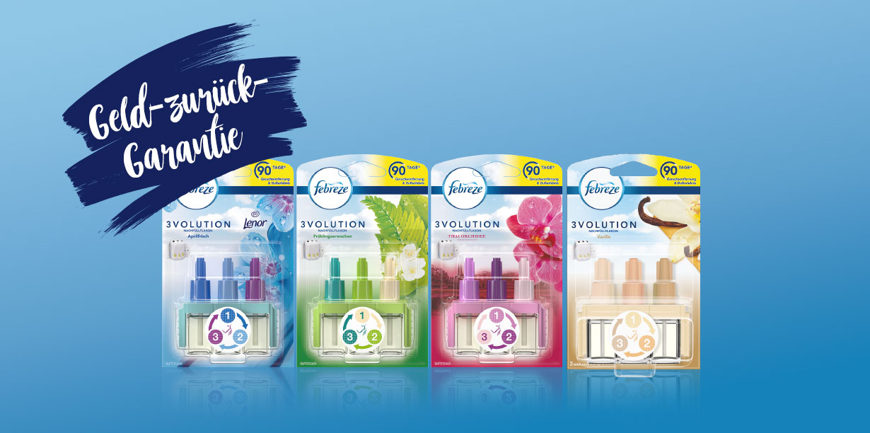 Anhaltende Frische mit Febreze 3Volution