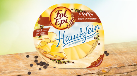 … mit Pfeffer-Ummantelung als Fol Epi Hauchfein Pfeffer. Von allen vier Varianten …