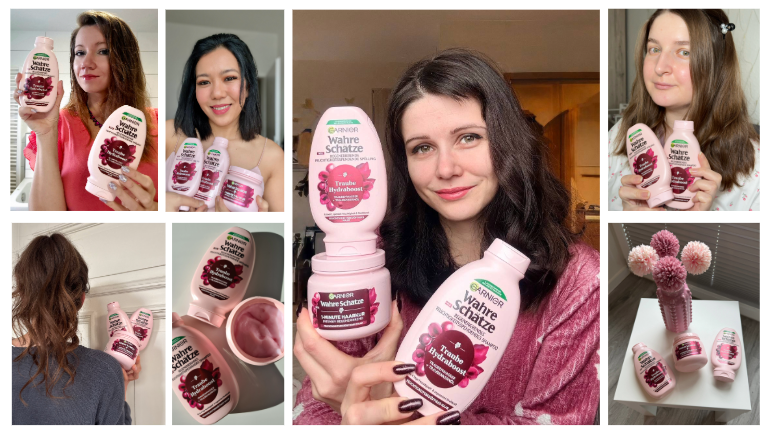 Highlights aus unserem Projekt mit den Garnier Wahre Schätze Traube Hydraboost Haarpflegeprodukten