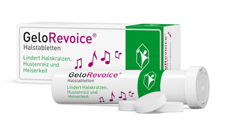 GeloRevoice® Halstabletten in der Geschmacksrichtung Holunderblüte-Mentholfrei
