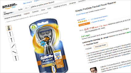 Der Gillette ProGlide Power Flexball bei Amazon.