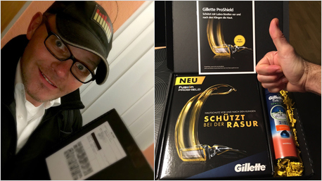 Die Gillette Startpakete treffen ein.