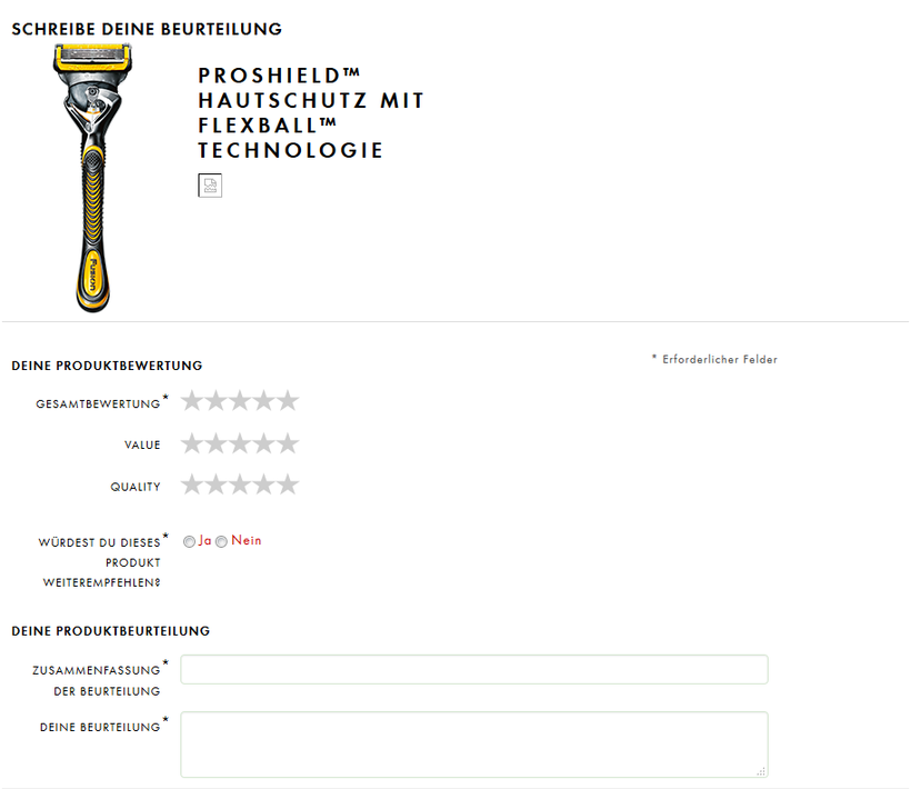 Beurteilung absenden