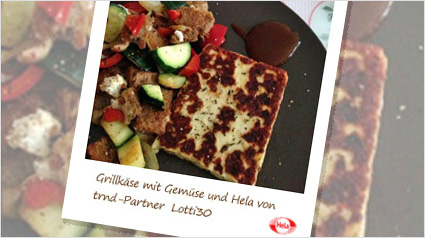 Grillkäse mit Gemüse