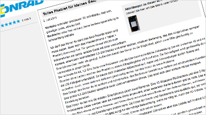 Wir schreiben unsere Testreportagen zum Honor 4X auf Plattformen wie conrad.de