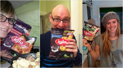 iglo Gerührt & Verführt gemeinsam verkosten.