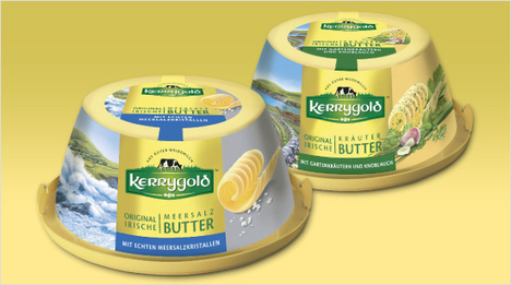 … gesalzene Butter, die mit Meersalz-Kristallen verfeinert ist. Gartenkräuter und Knoblauch geben der Sorte Kerrygold Kräuter-Butter ihren aromatischen Geschmack. Eine weitere …