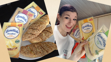 Die drei leckeren Varianten des Landliebe Landkäse.