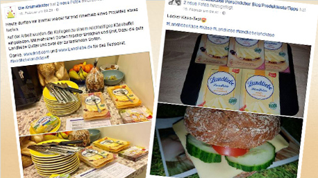 ...und trnd-Partnerin vickyerik und trnd-Partnerin kaeferblau auf Facebook tolle Beiträge zum Landliebe Landkäse veröffentlichen.