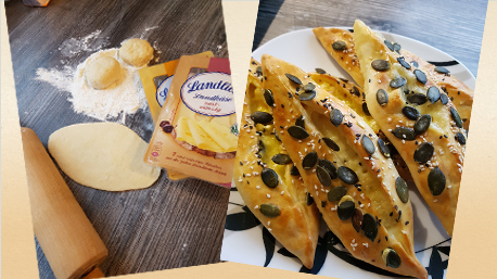 ...der Landliebe Landkäse eignet sich auch super für tolle Rezepte wie von trnd-Partnerin Faraah.