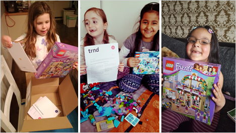 Strahlende Kinderaugen beim Auspacken, ...