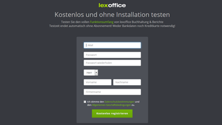 lexoffice 30 Tage kostenlos testen.