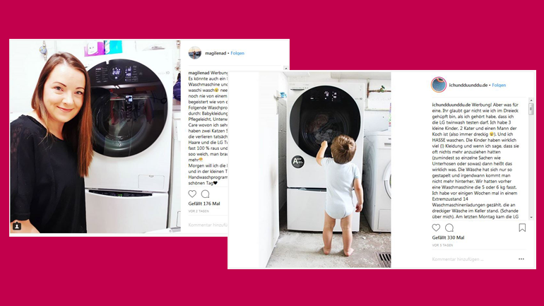 … wie z. B. auf Instagram …