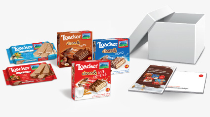 Das trnd Startpaket zum Projekt mit Loacker Waffel- und Schoko-Spezialitäten