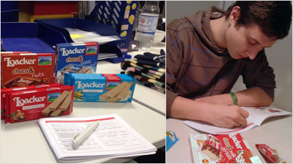 Mit den Marktforschungsunterlagen befragen wir unsere Mittester.