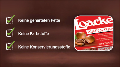 … die Produktion aller Waffel- und Schoko-Spezialitäten gilt: Loacker setzt keine gehärteten Fette, keine Farb- und Konservierungsstoffe ein. Ob …