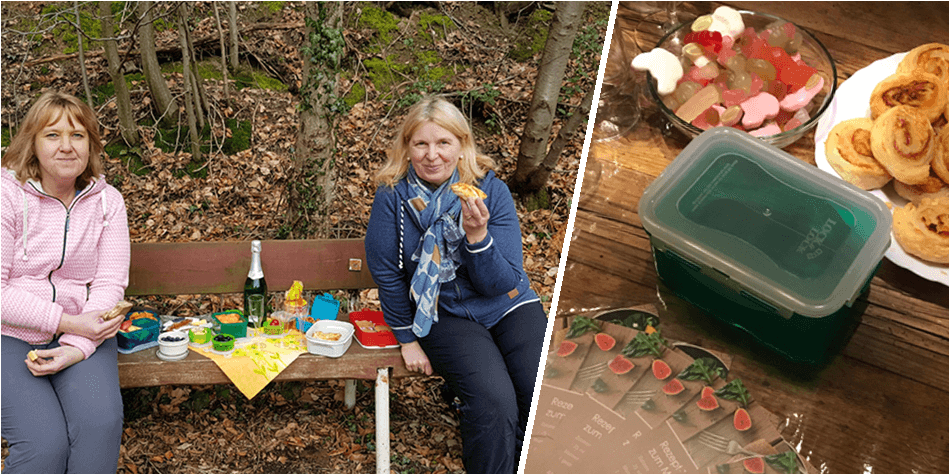 ... und die gesammelten Erfahrungen mit unserem Umfeld beim Picknick, dem Mädelsabend oder im Büro geteilt. 