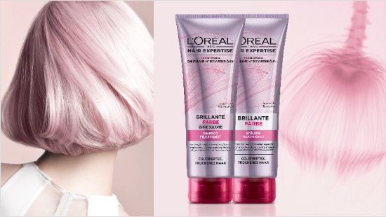 Hair Expertise Brillante Farbe: Farbpflege-System ohne Sulfate, mit botanischem Wacholder- und Rosmarinöl sowie belebendem Rosmarin-Duft.