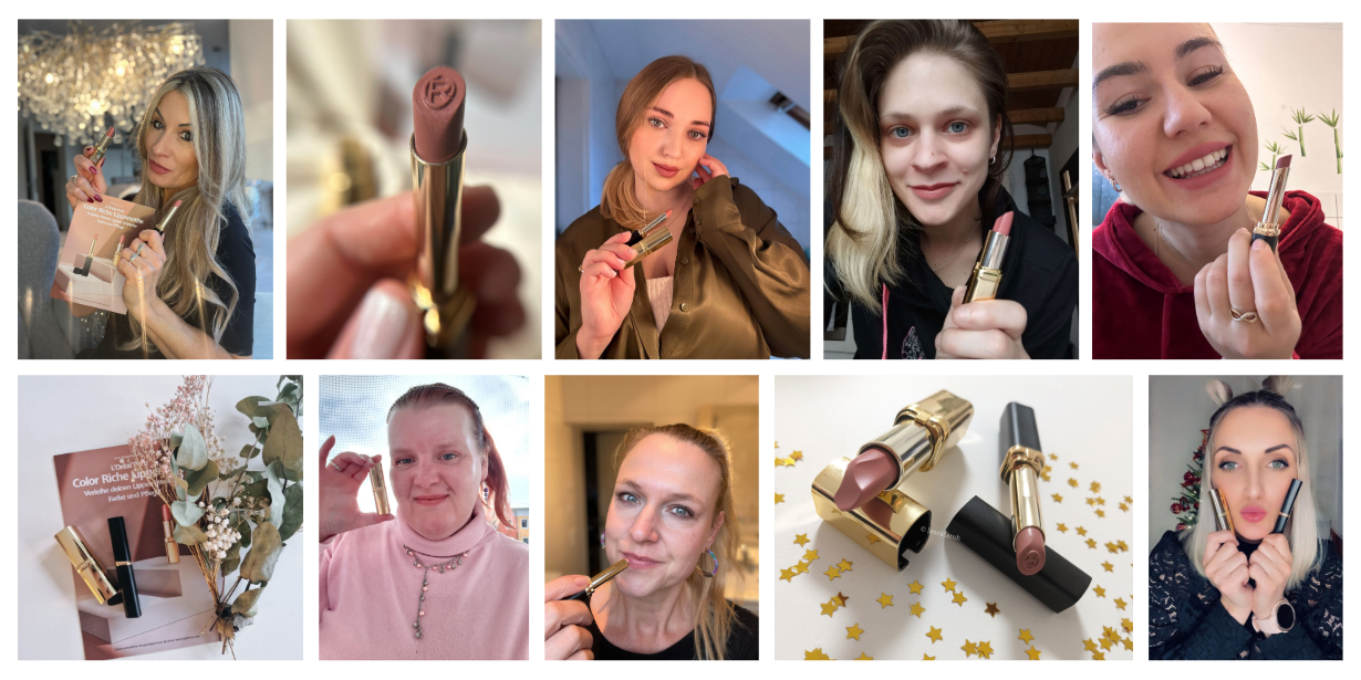 Eure Aufgaben im Projekt mit den L'Oréal Paris Color Riche Lippenstiften!