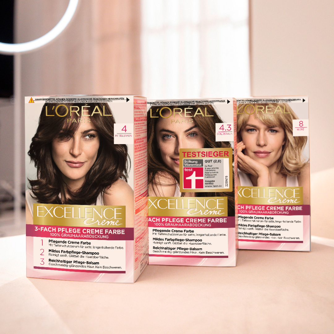 3-fach Pflege-Coloration