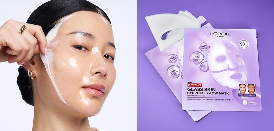 Revitalift Filler Glass Skin Hydrogel Glow Maske