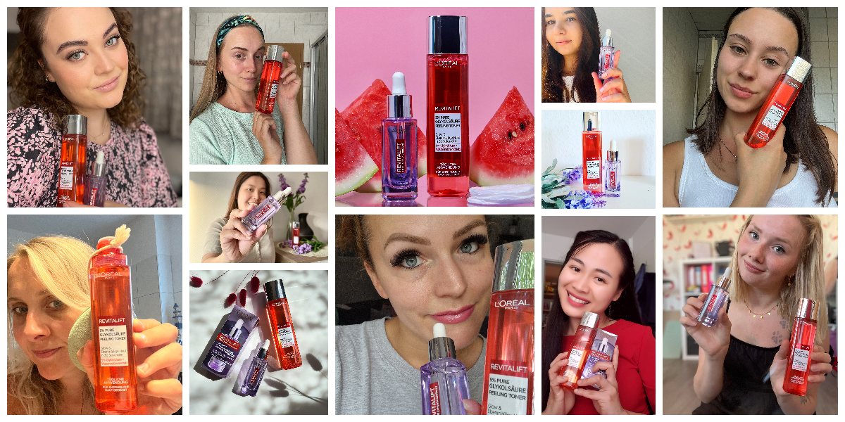 Ergebnisse L'Oréal Paris Revitalift Filler Serum und Peeling Toner