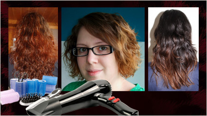 Die Color Ombrés auf gelocktem Haar