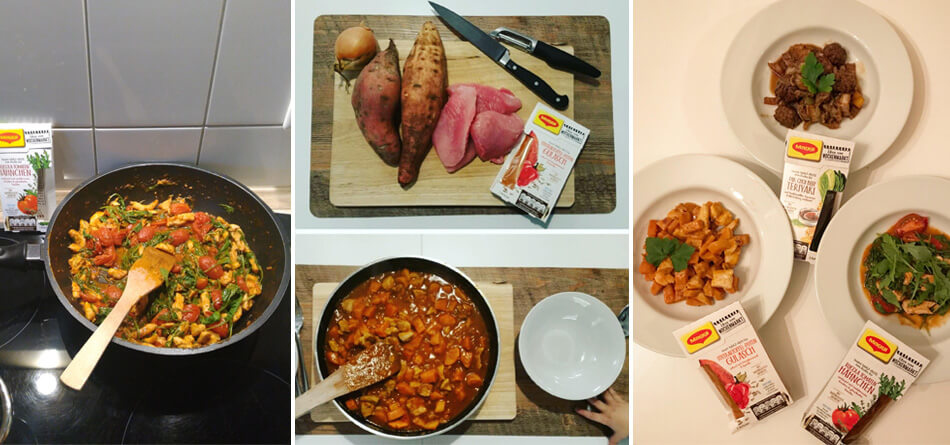 Gemeinsam haben wir leckere Rezepte gekocht ...