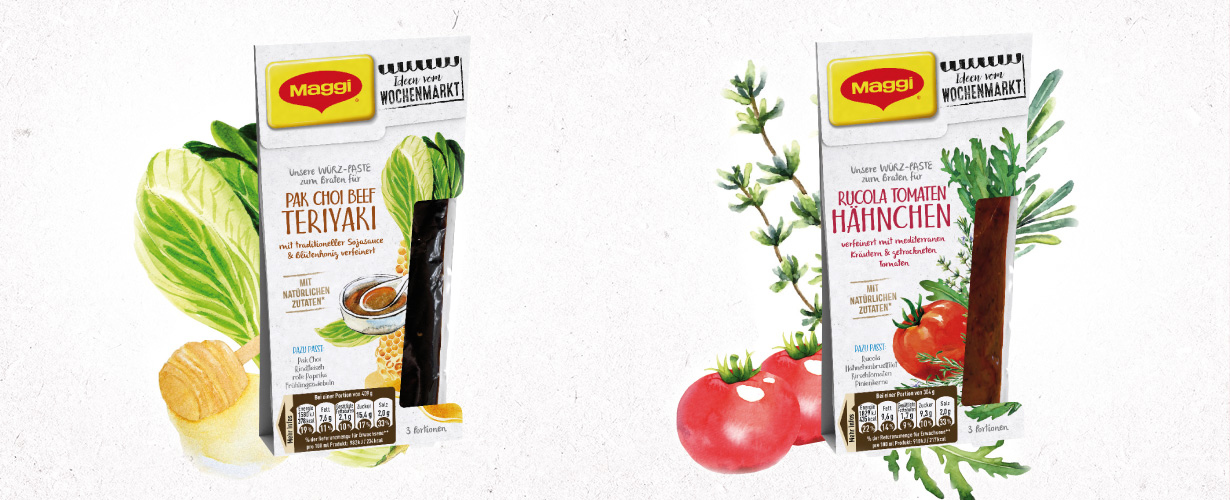 Die “Ideen vom Wochenmarkt“ Würz-Pasten bieten die Basis für außergewöhnliche Gerichte, die sich schnell und einfach zubereiten lassen.