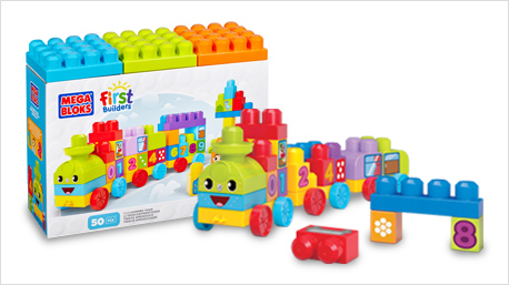 Der 123 Zahlen-Zug ist perfekt, um Kindern Zahlen und Formen beizubringen. Im Set sind spezielle Zug-Bausteine enthalten.